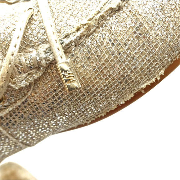 Michael Kors Sutton Shearling Moccasin Slippers – Champagne Mesh - Chalet Chic - Picture 16 of 16